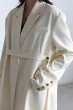Belted Shoulder Detail Blazer