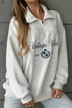 Vintage Vibes Quarter Zip Sweatshirt
