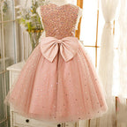 Toddler Ball Gowns Girl Cute Sequins Sleeveless Party Communion Princess Dress
