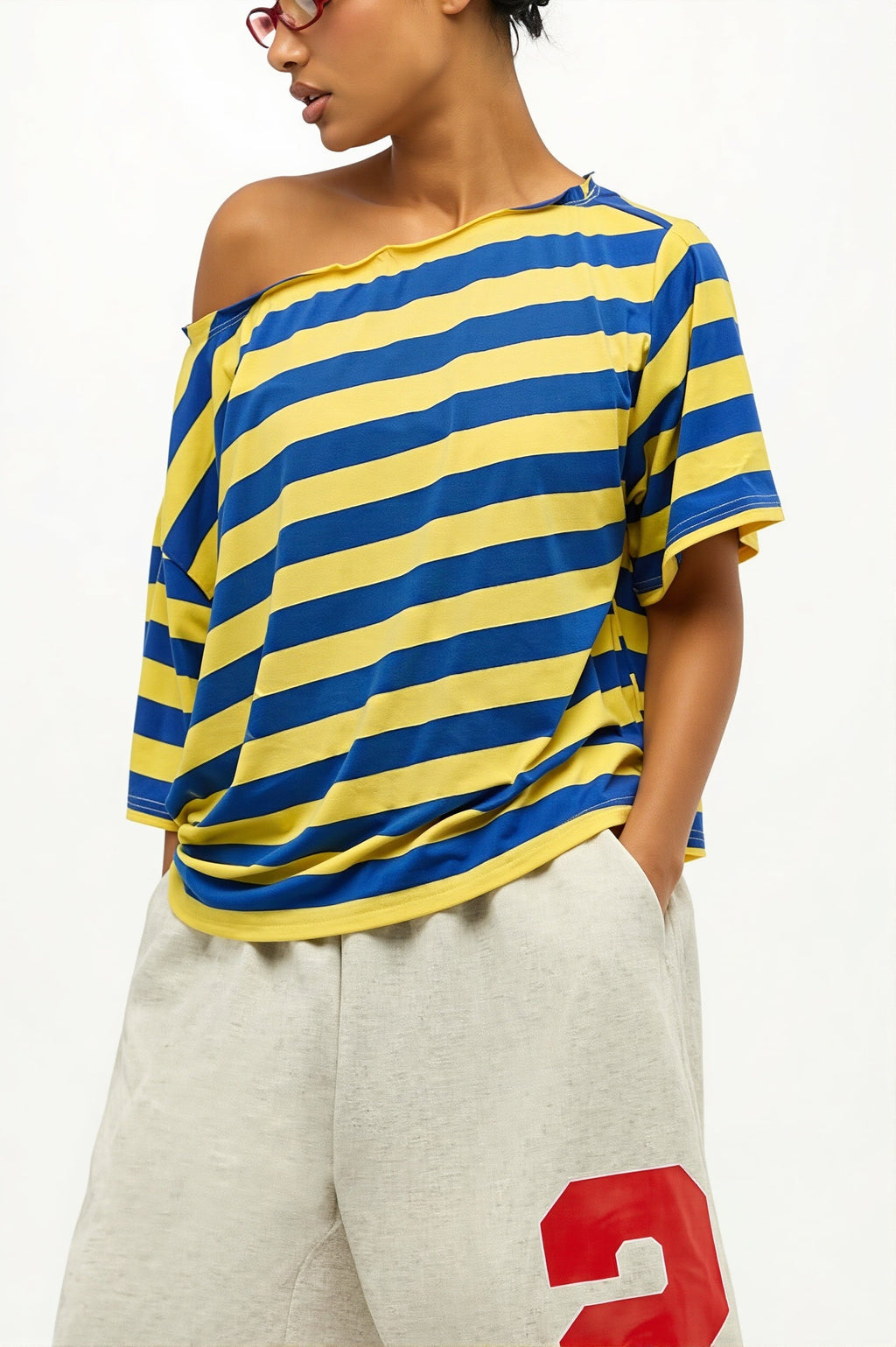 Casual Colorful Striped Loose T-Shirt