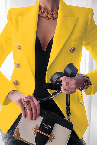 Blazer cruzado de metal Just Go for It 