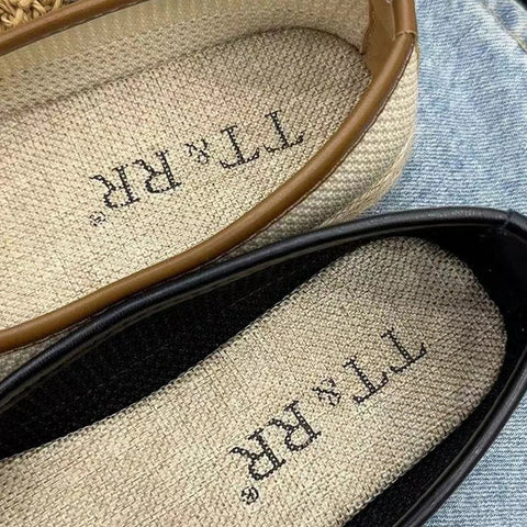 Women Weave Bow Flats Shoes Shallow Fad Casual Shoes 2024 Comfort Sandals Autumn Designer Shoes Walking Soft Sole Lady Zapatos