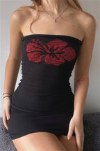 Jacquard Floral Tube Knit Blouse