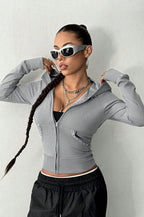 Minimalist Slim Fit Printed Hoodie