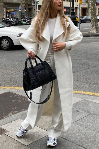 Winter Glam Contour Maximantel mit Umlegekragen 