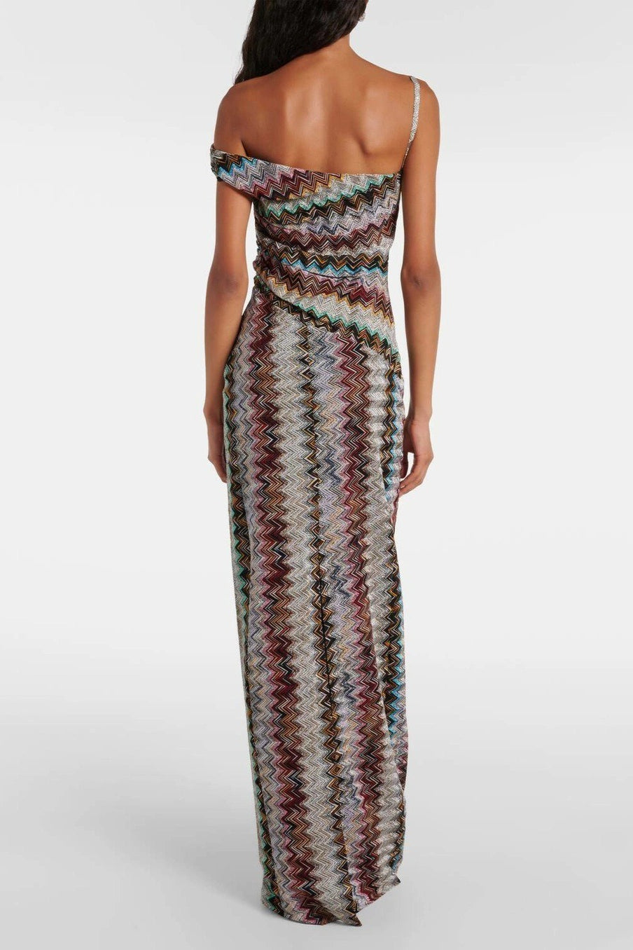Knit Printed Off Shoulder Bodycon Maxi Dress