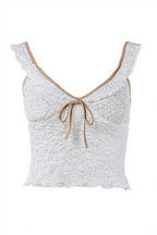 Sexy Sheer Lace Panel Trim Cami Top