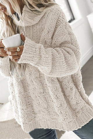 Sweet Elegant Solid Color Half A Turtleneck Sweaters
