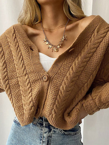 Tossy Autumn White Knitted Open Stitch Cardigan For Women Sweater Casual Streetwear Long Sleeve Top Oversized Knitwear Coat 2021