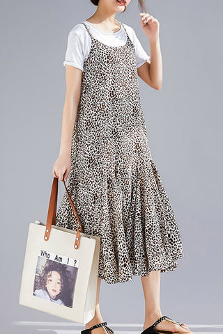 Vestidos de tirantes finos Mu Moda Compras en línea Vestidos florales marrones Verano 