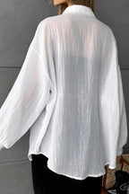 Solid Casual Chic Long Sleeve Blouse
