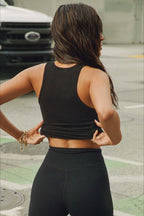 Sexy U Neck Ribbed Racerback Gym Cami Top