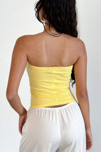 Printed Strapless Backless Crop Top Sexy Slim Blouse