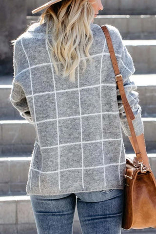Chicindress Rollkragenpullover mit Karomuster (5 Farben) 