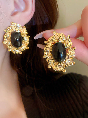 Accesorios para pendientes con piedras del Rin geométricas en forma de flor 