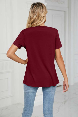 Camiseta cruzada con cuello vuelto Something Casual 