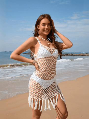 Copacabana Beach Minikleid mit Quasten 