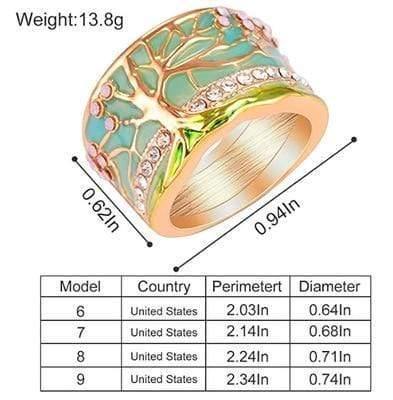 Cocktailring mit Lebensbaum 