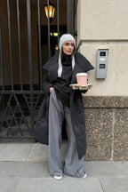 Long Stand Collar Relaxed Quilted Puffer Jacket