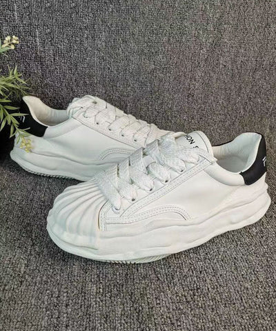 Zapatos planos blancos versátiles con tiras cruzadas para mujer 