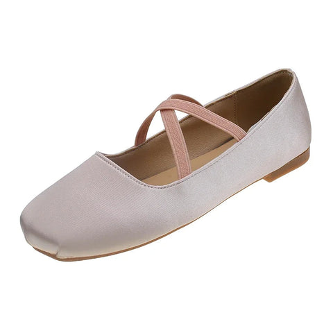 Ballet Dance Flats Shoes Women Spring New Shallow Dress Shoes Fashion 2024 Brand Walking Fashion Mujer Casual Zapatillas Elegant