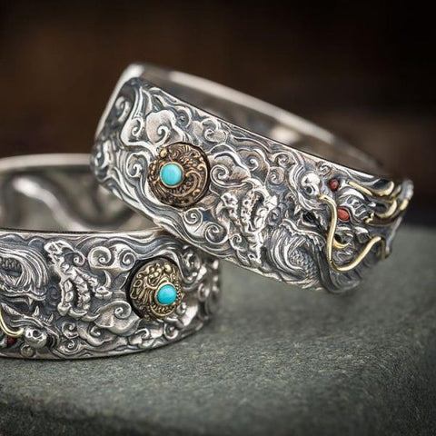 Sterling Silver Flying Dragon Bracelet