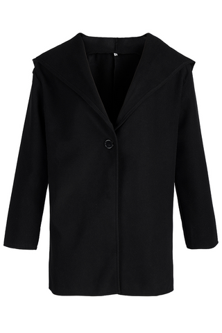 Casual Elegant Solid Patchwork Buttons Hooded Collar Outerwear(7 Colors)
