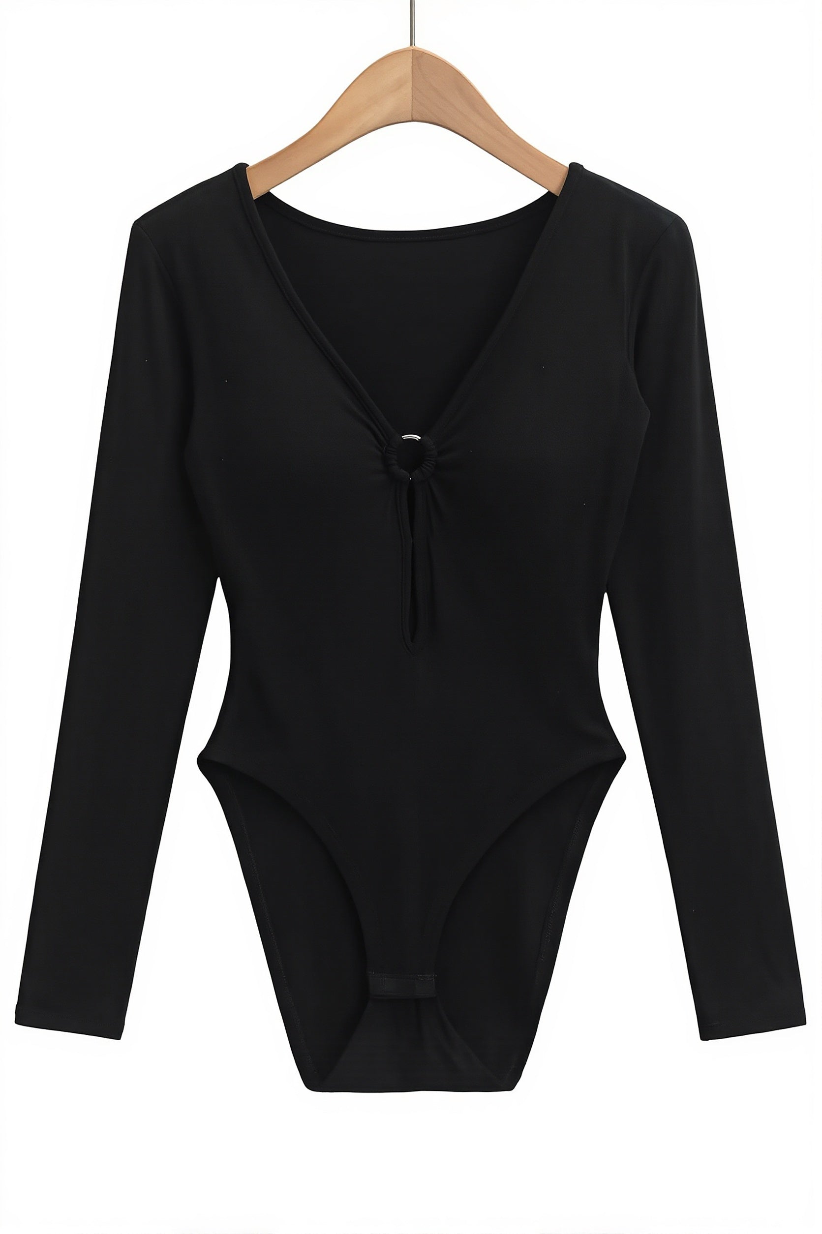 Padded Cut-Out V-Neck One Piece