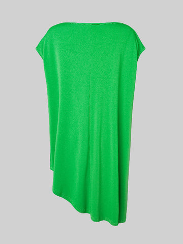 Sommerliches, urbanes, einfarbiges, kurzärmliges Minikleid 