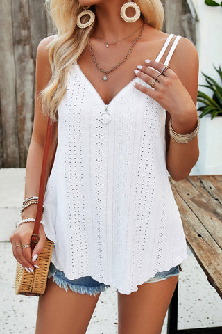 Lässige Oberteile mit Doppelträgern und V-Ausschnitt 