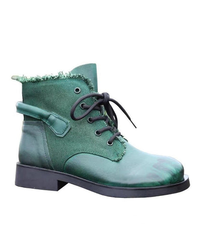 Handgemachte bequeme braune Rindsleder-Spleißstiefel zum Schnüren 