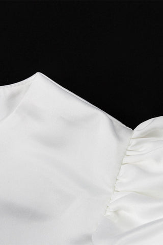 Blusas elegantes de cuello redondo de color liso de celebridades 