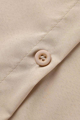 Blusas casuales de cuello vuelto con hebilla y retazos lisos (8 colores) 