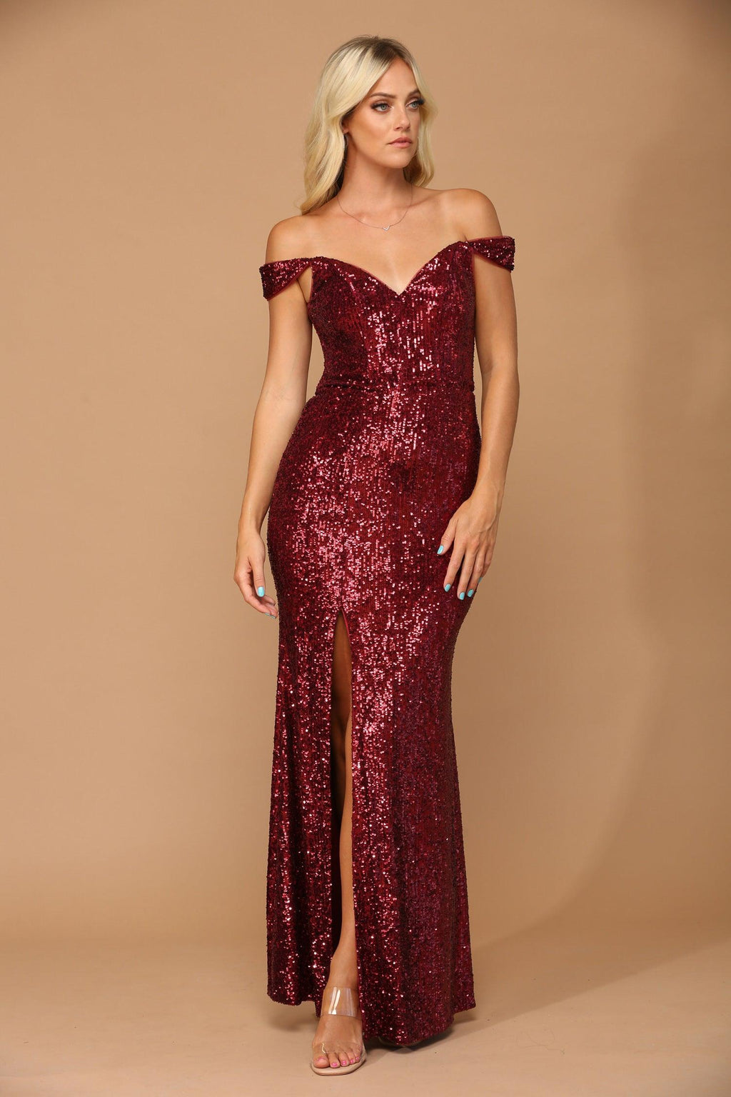 Vestido de noche largo formal ajustado para fiesta de graduación