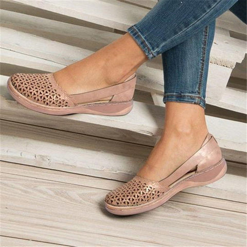 Women's Sandals 2022 Summer Handmade Ladies Shoes Leather Breathable Sandals Women Flats Retro Style Cusomized Support Slipper