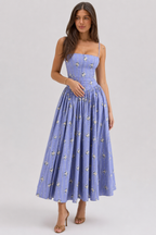 Chic Floral Print Cami Slip Maxi Dress