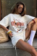 Cotton Fashion Trendy Loose Creative Print T-shirt