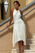 Casual A-Line Halter Maxi Dress