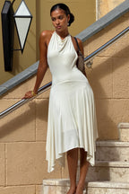 Casual A-Line Halter Maxi Dress