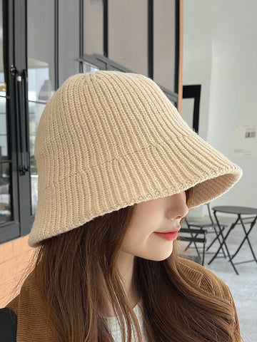 Fahion Pure Color Knitted Winter Warm Hat