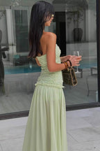 Chiffon Floral Bandeau Cami Maxi Dress