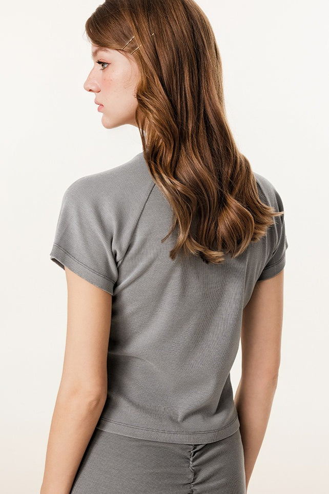 Street Style Vintage Washed Print T-shirt