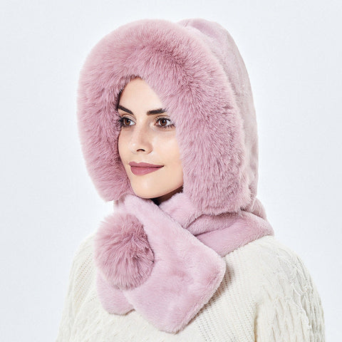 Damen Wintermütze aus festem Plüsch 