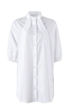 Stand Collar Tie White Elegant Blouse