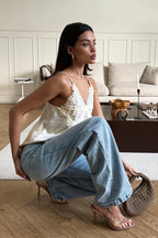 Chic Lace Trim V Neck Sexy Everyday Cami Top