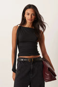 Minimal Asymmetrical Cropped Tank Top