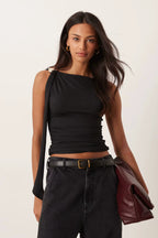Minimal Asymmetrical Cropped Tank Top