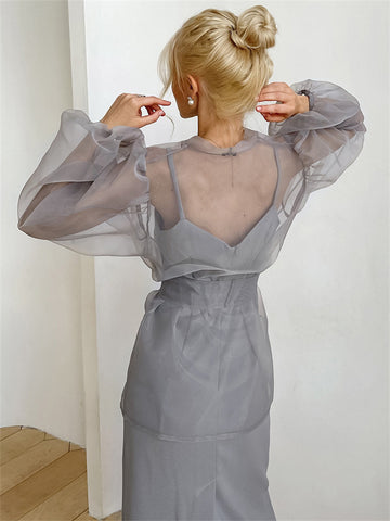 Tossy Mesh-Urlaubs-Überzugshemd für Damen, V-Ausschnitt, Schnürung, Strand-Outwear, Sommer-Überzug 