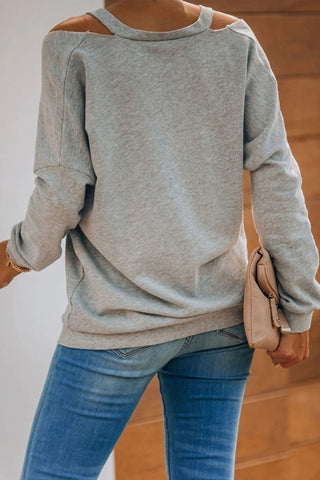 Modisches, lässiges Oberteil mit V-Ausschnitt und einfarbigem Patchwork 