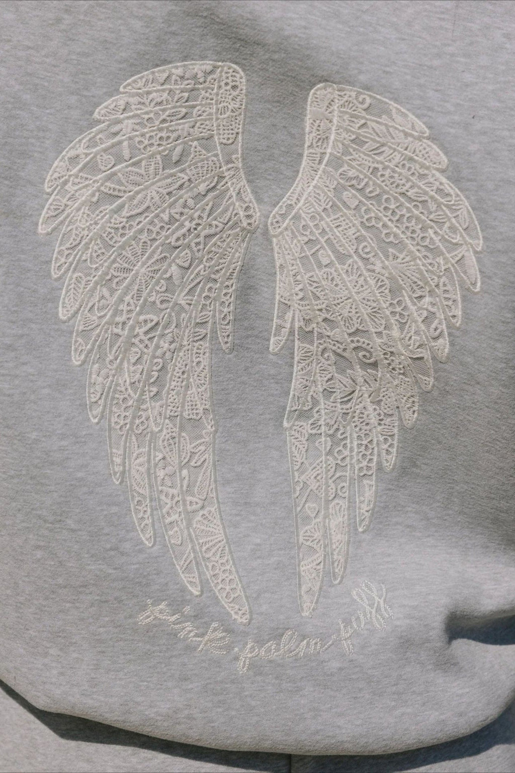 Embroidered Wing Graphic Hoodie
